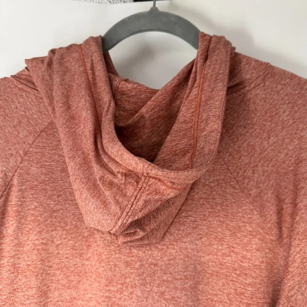 Athleta Uptempo Hoodie Sweatshirt Womens Large Cameo Orange Athleisure 382882 - Picture 7 of 13